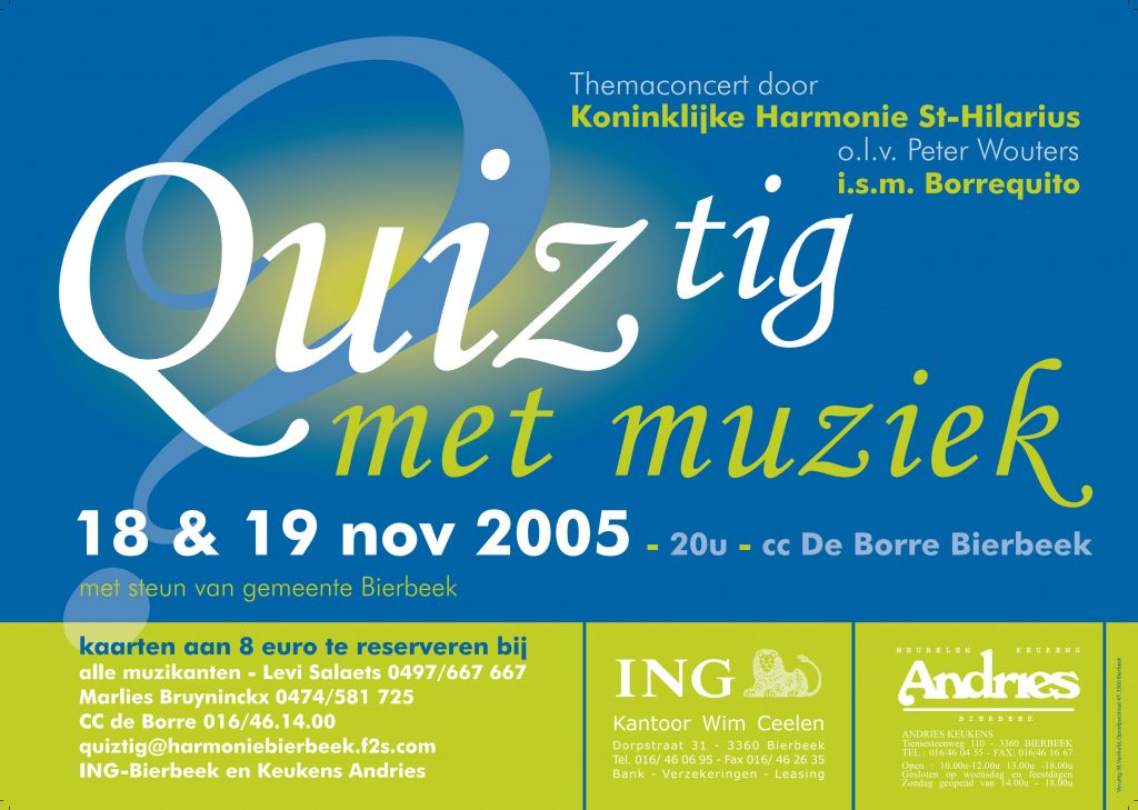 Quiztig met muziek